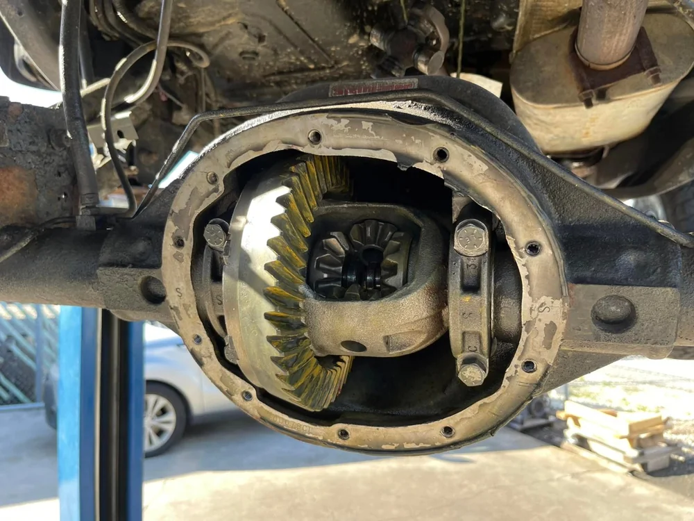 Open differential gear set during repair at Jupiter Car-Care